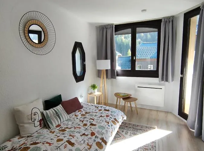 Superbe 2 Pieces, Centre Vue Mont-blanc Avec Balcon Et Parking Gratuit 아파트 *